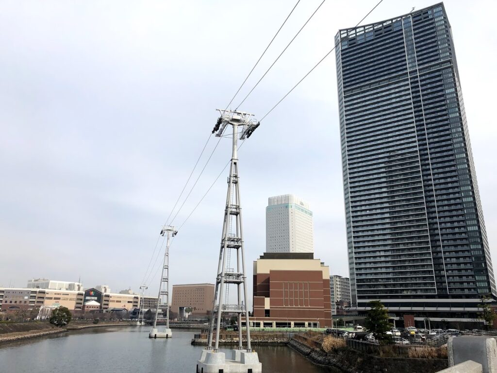 ケーブルカー駅の工事中